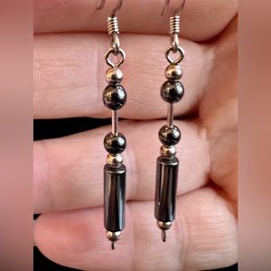 Sterling Silver and Hematite Bespoke Earrings
Handmade by Shanstone Jewelry!!